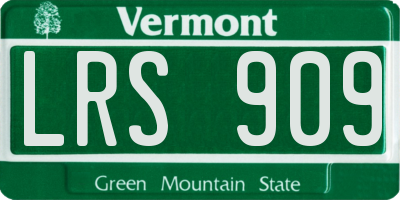 VT license plate LRS909