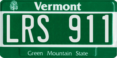 VT license plate LRS911