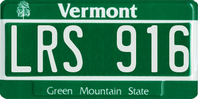 VT license plate LRS916