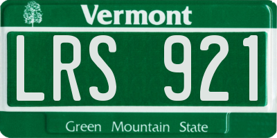 VT license plate LRS921
