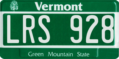 VT license plate LRS928