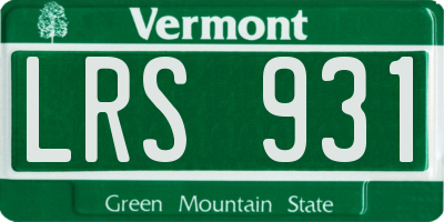 VT license plate LRS931