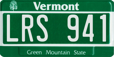 VT license plate LRS941
