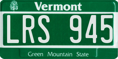 VT license plate LRS945