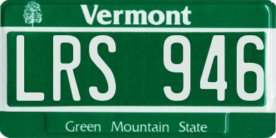 VT license plate LRS946
