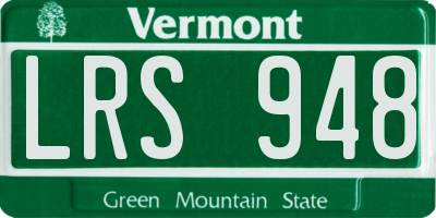 VT license plate LRS948