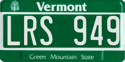 VT license plate LRS949