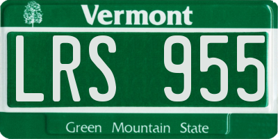 VT license plate LRS955
