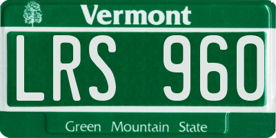 VT license plate LRS960