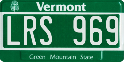 VT license plate LRS969
