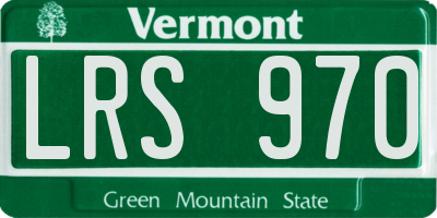 VT license plate LRS970