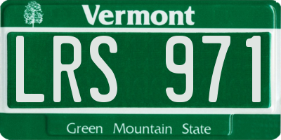 VT license plate LRS971
