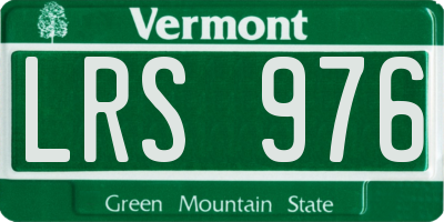 VT license plate LRS976