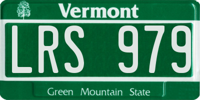VT license plate LRS979