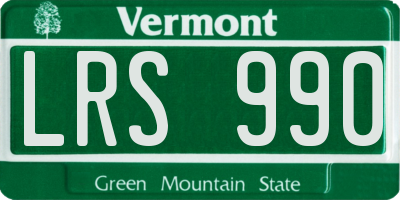 VT license plate LRS990