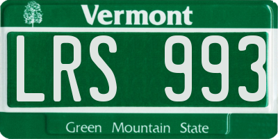 VT license plate LRS993