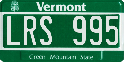 VT license plate LRS995