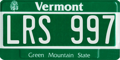 VT license plate LRS997