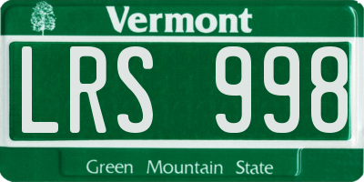 VT license plate LRS998