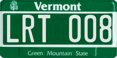 VT license plate LRT008