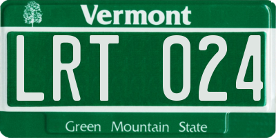 VT license plate LRT024