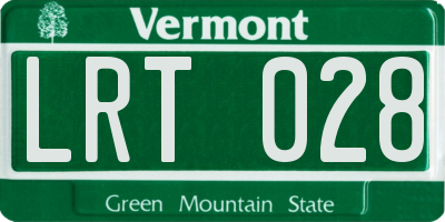 VT license plate LRT028