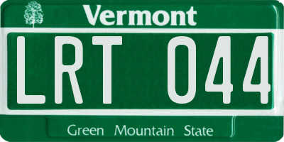 VT license plate LRT044