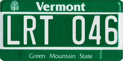 VT license plate LRT046