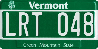 VT license plate LRT048
