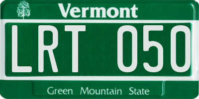 VT license plate LRT050