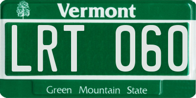 VT license plate LRT060