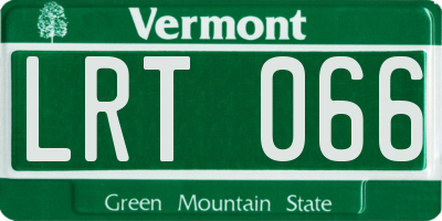 VT license plate LRT066