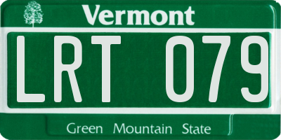 VT license plate LRT079