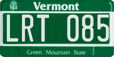 VT license plate LRT085