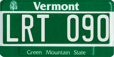 VT license plate LRT090