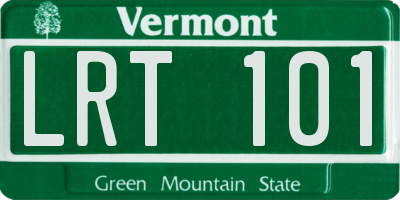 VT license plate LRT101