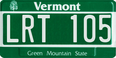 VT license plate LRT105