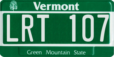 VT license plate LRT107