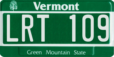 VT license plate LRT109