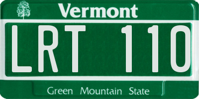 VT license plate LRT110