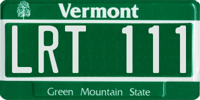 VT license plate LRT111