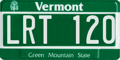 VT license plate LRT120