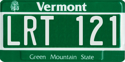 VT license plate LRT121