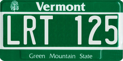 VT license plate LRT125