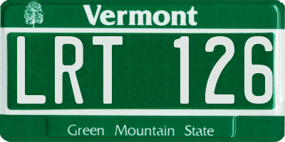 VT license plate LRT126
