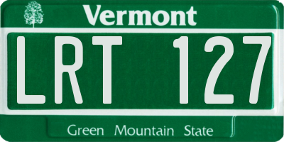 VT license plate LRT127