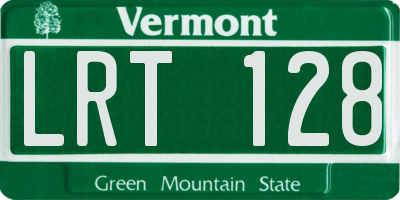 VT license plate LRT128