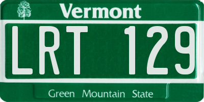 VT license plate LRT129