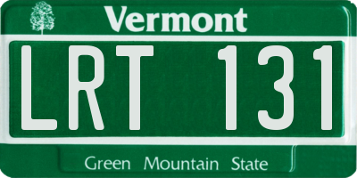 VT license plate LRT131