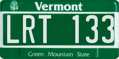 VT license plate LRT133